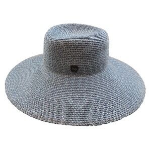 Eric Javits Squishee Hampton Straw Hat Womens One Size Indigo Blue Beach Resort